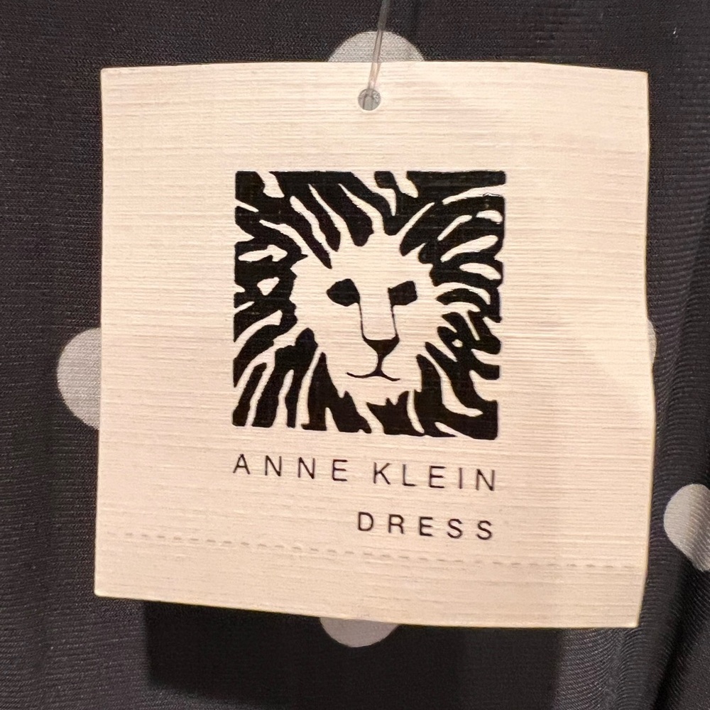 NWT Anne Klein Polka Dot Sleeveless Dress - Grey and White - Picture 3 of 5